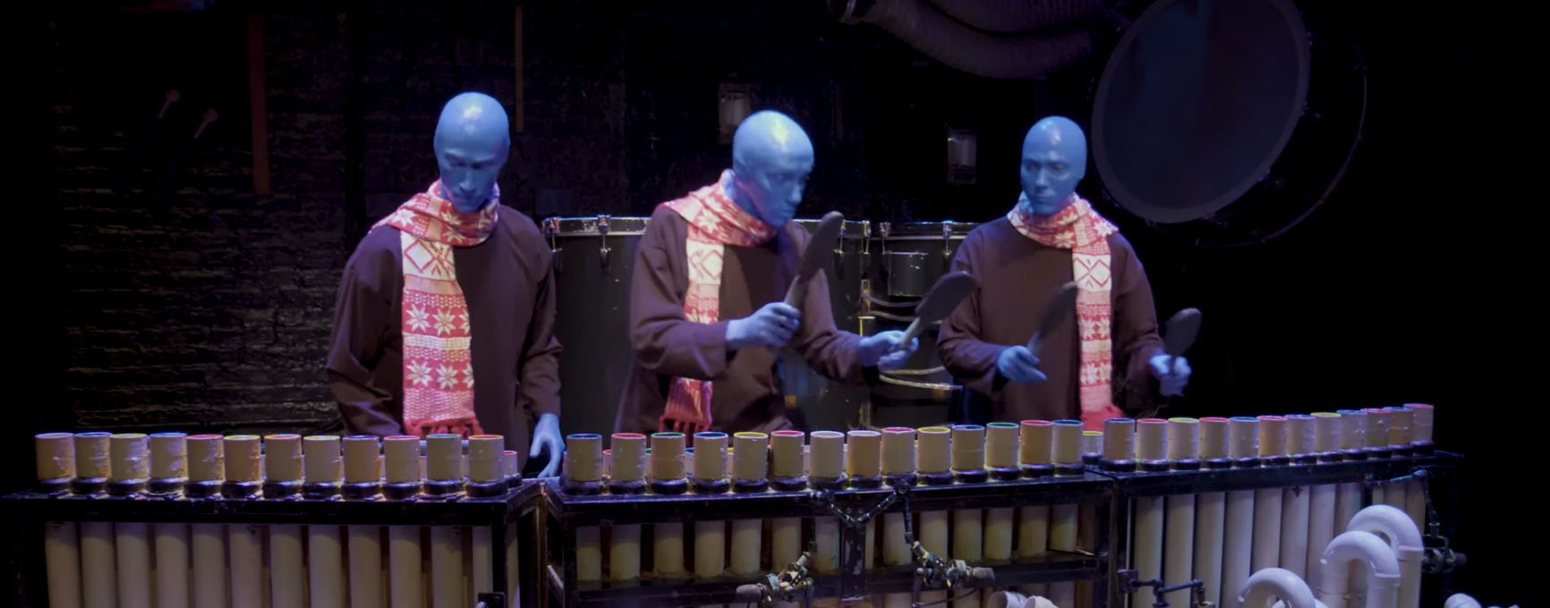 Image > Blue Man Group > Holiday Songs on PVC > Video Still