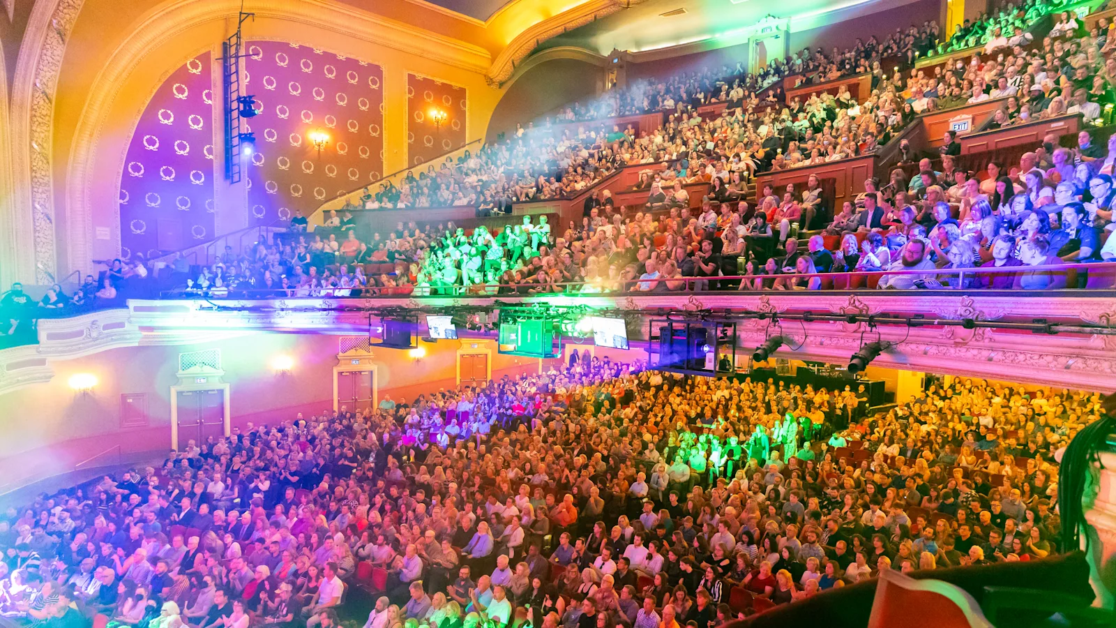 Theatre Interior with Multicolor Lighting