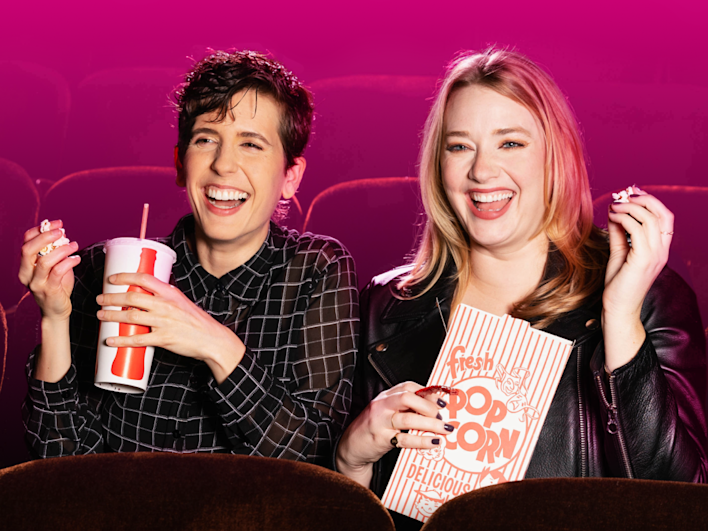Image > Six Chick Flicks > eating popcorn