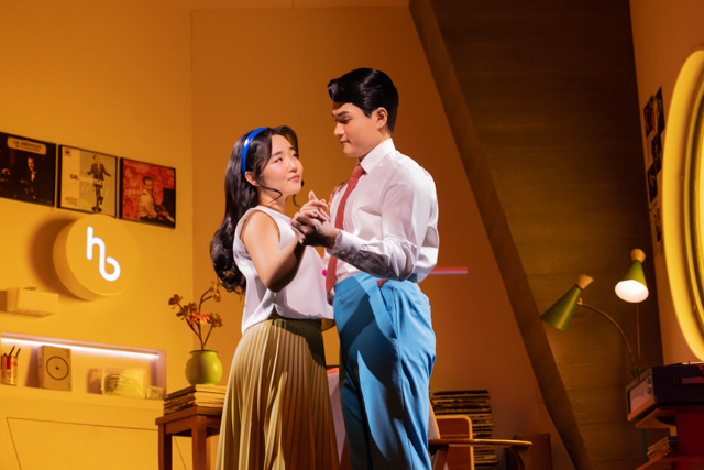 Claire Kwon and Steven Huynh in MAYBE HAPPY ENDING. Credit: Matthew Murphy and Evan Zimmerman 1143 PJZEDIT v001 Medium