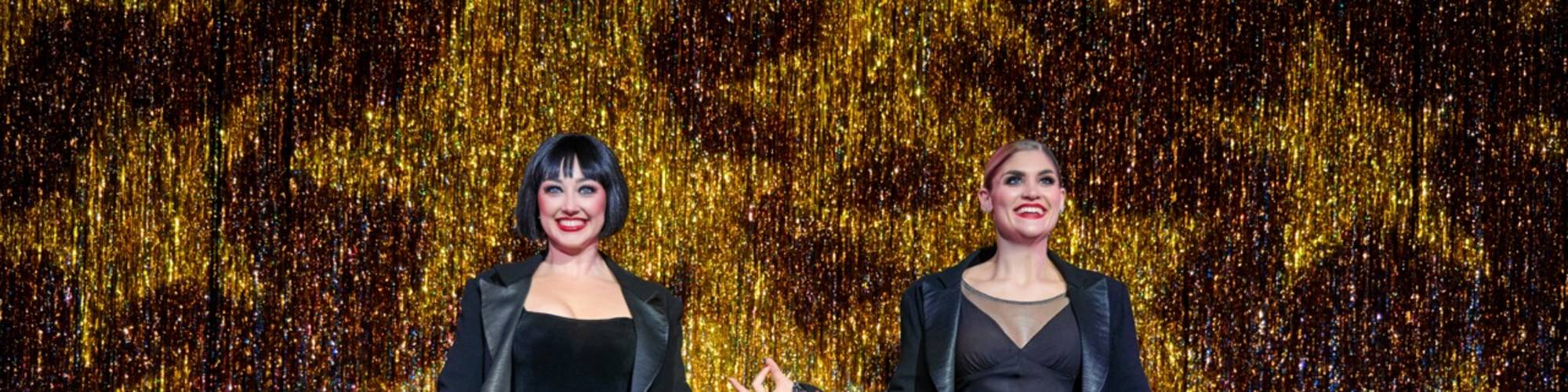 Hot Honey Rag featuring Taylor Lane as Velma Kelly and Ellie Roddy as Roxie Hart. Photo Credit: Jeremy Daniel Large