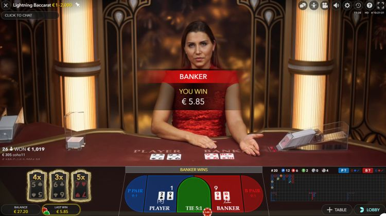 Lightning Baccarat Screenshot (2)