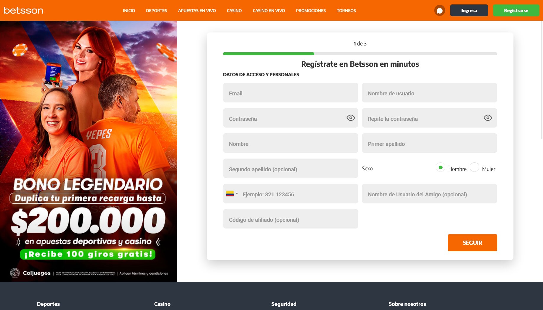 Betsson Registro