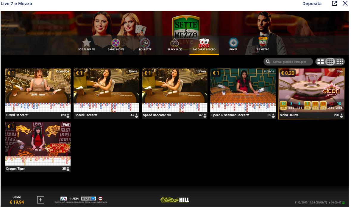 William Hill Casinò Live
