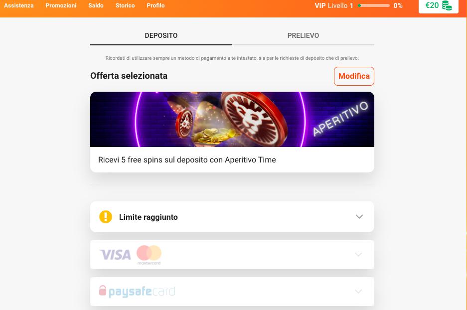 Leo Vegas Depositi