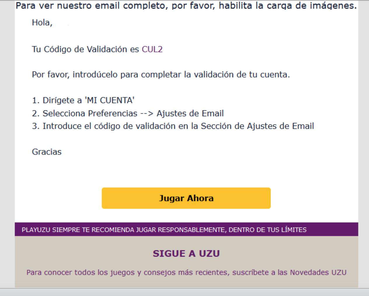 PlayUZU Registro