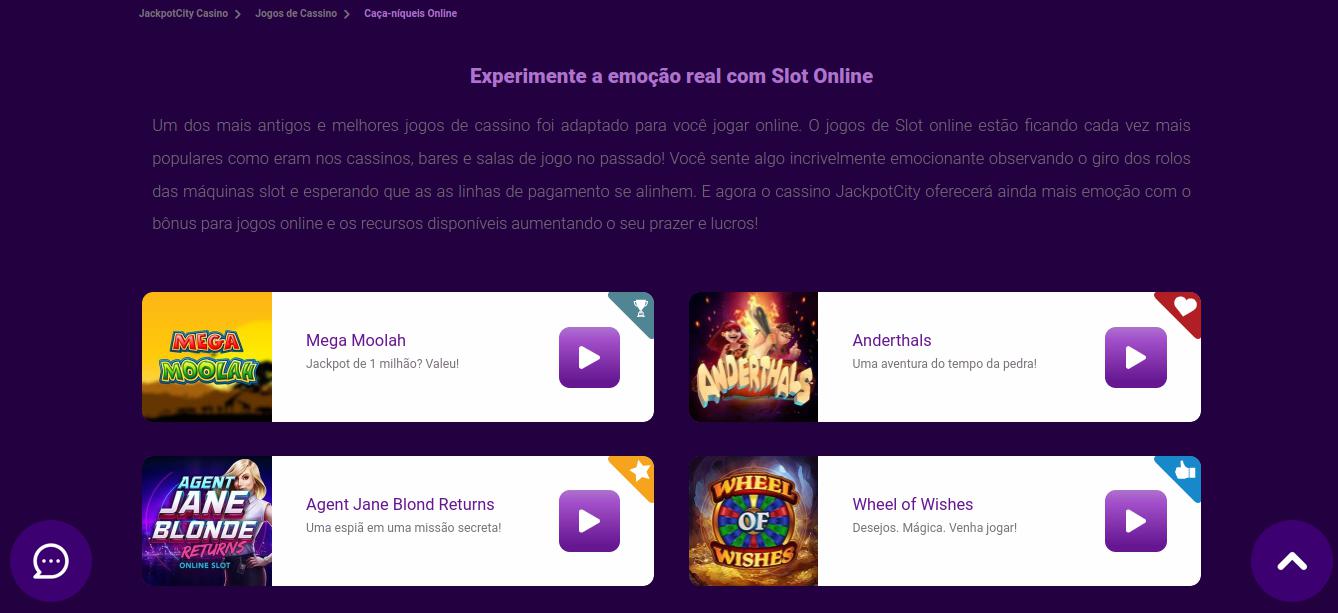 Jackpot City Jogos
