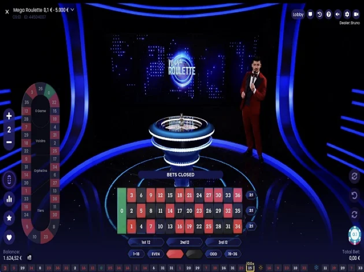 Mega Roulette content section -1- screenshot