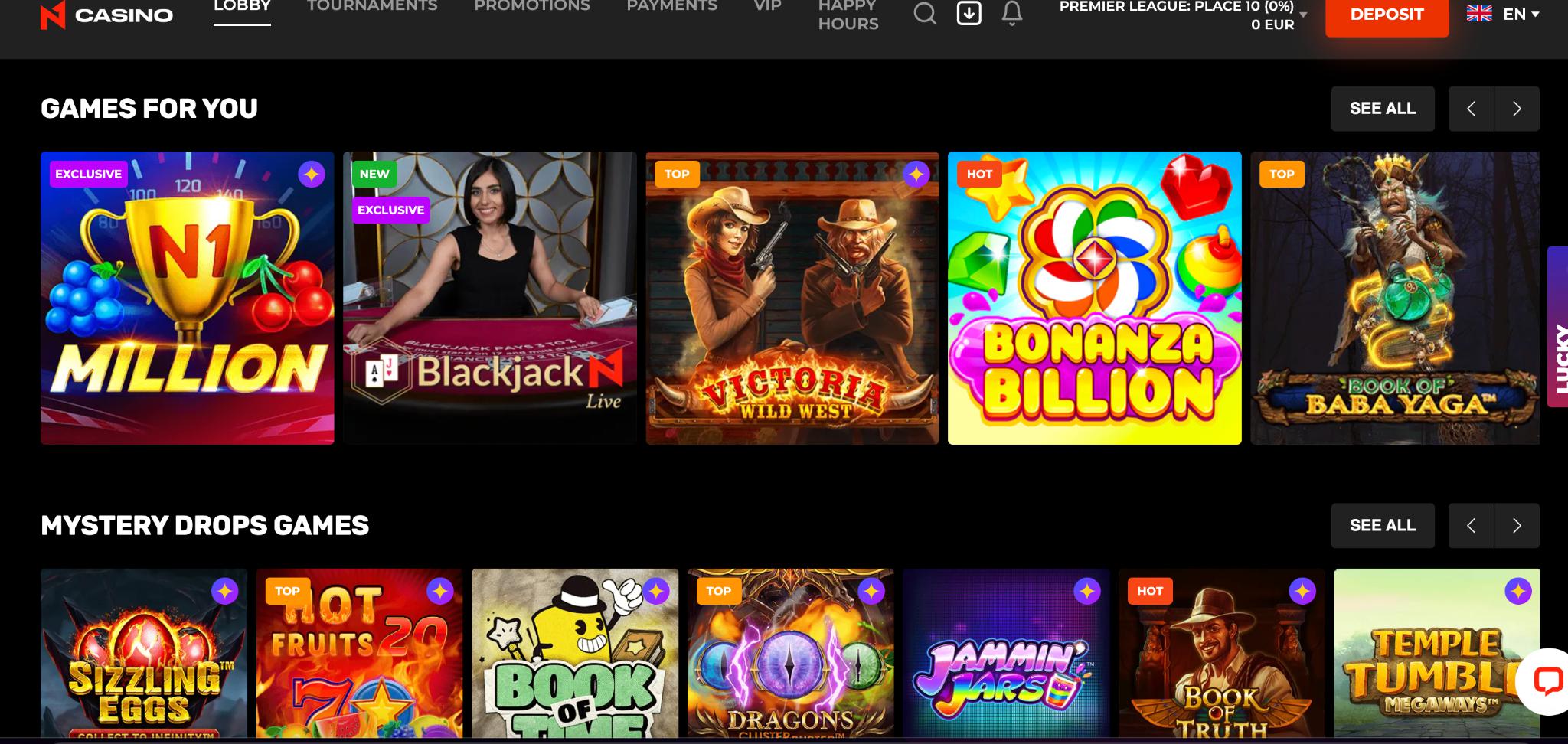 N1 Casino Games