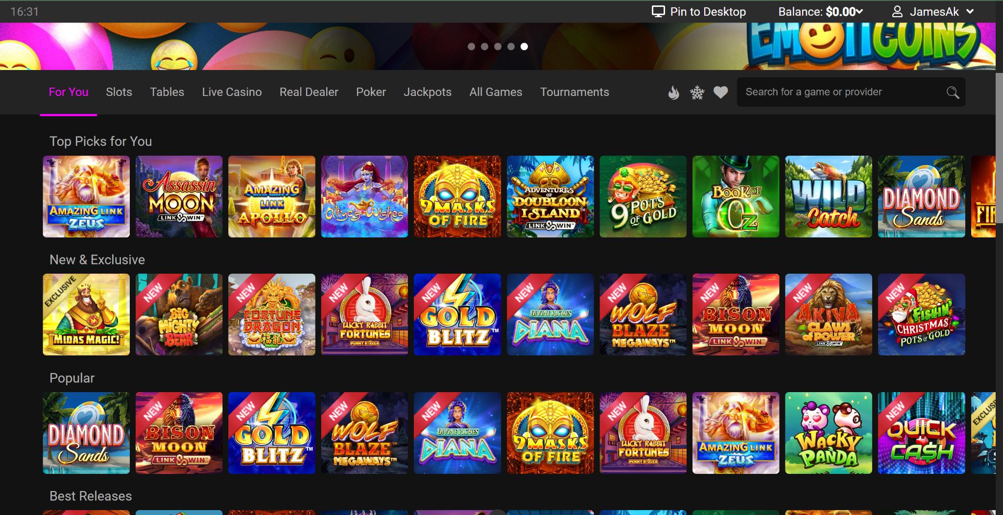 Jackpot City Games