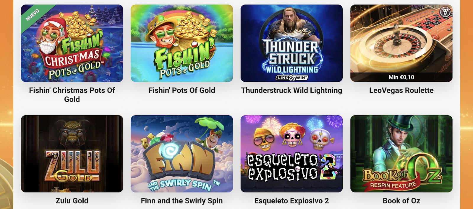 LeoVegas Juegos