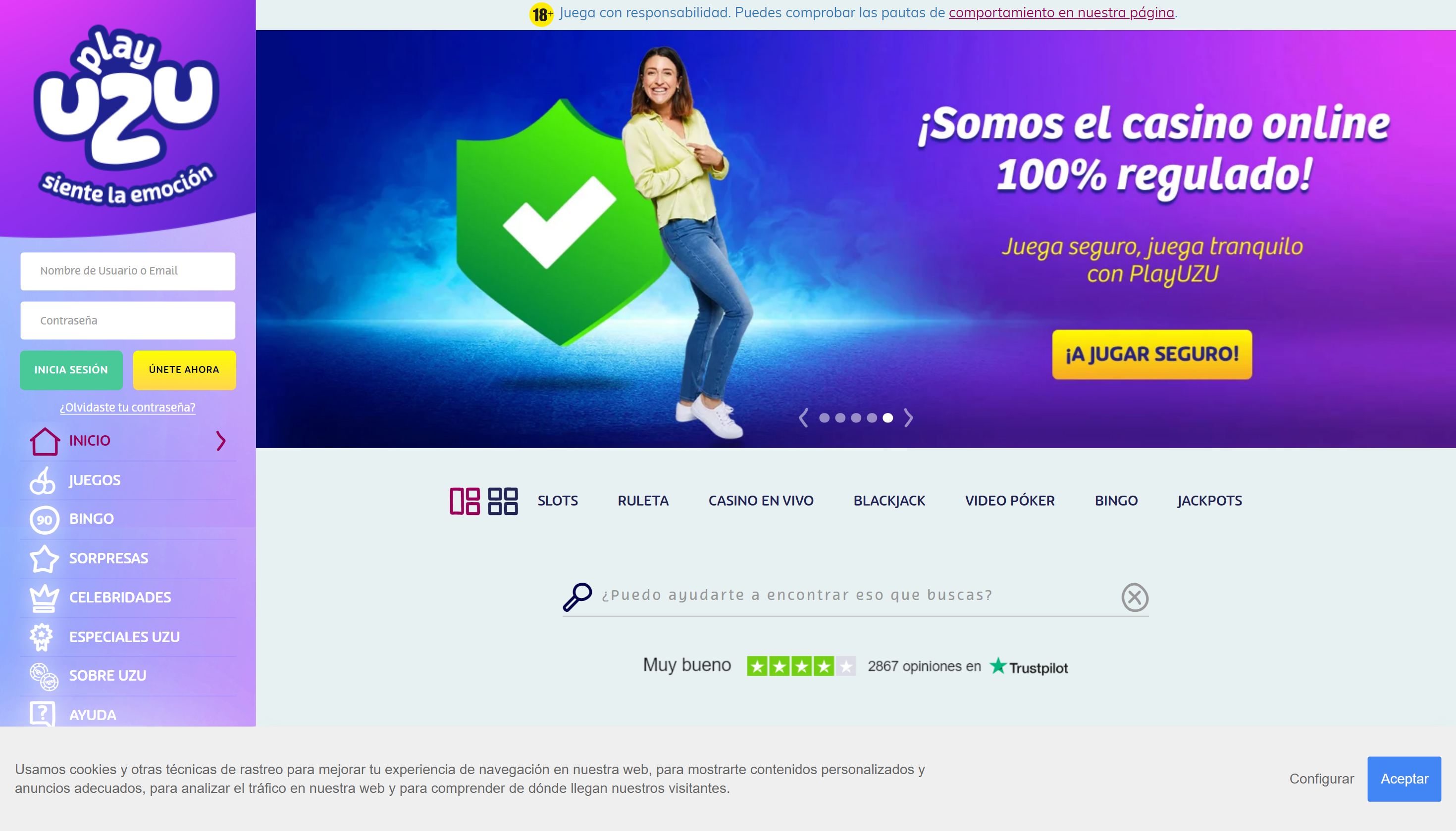 PlayUzu Casino Inicio.png