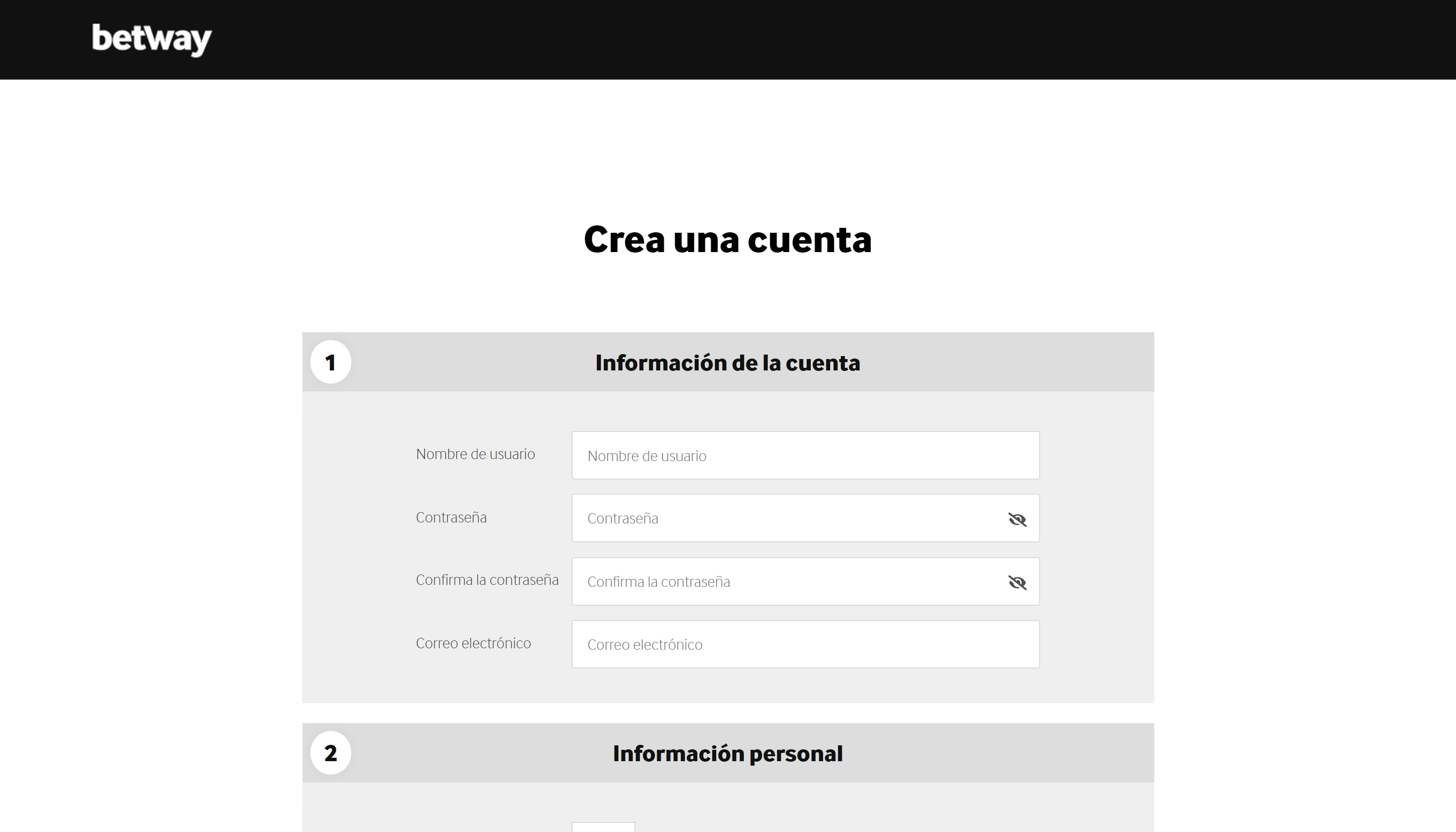 MX Betway Casino Registro