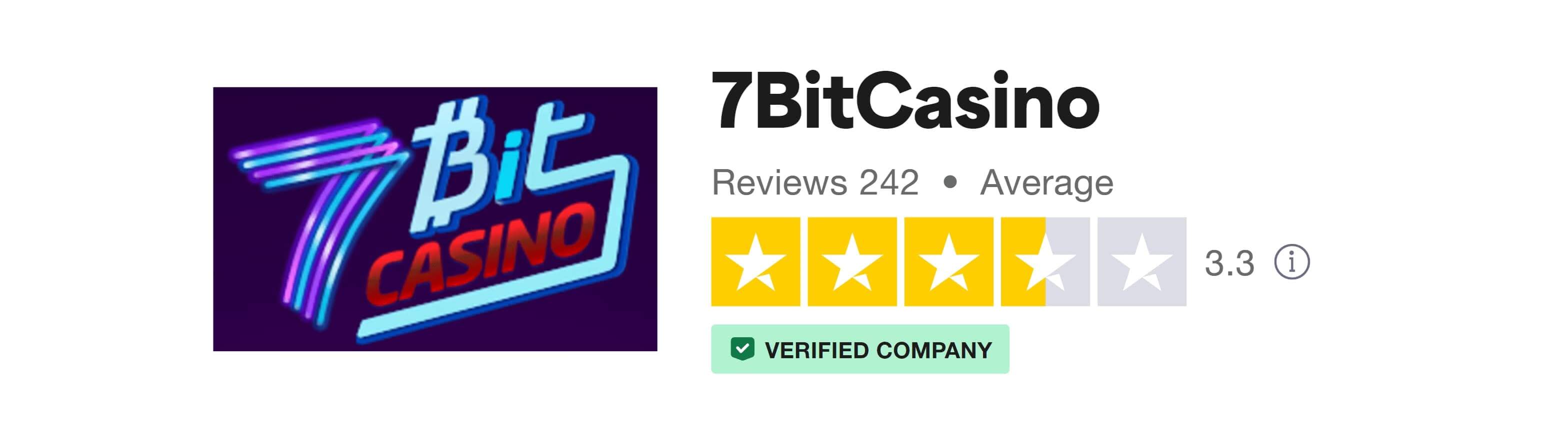Trustpilot rating screenshot for the 7Bit