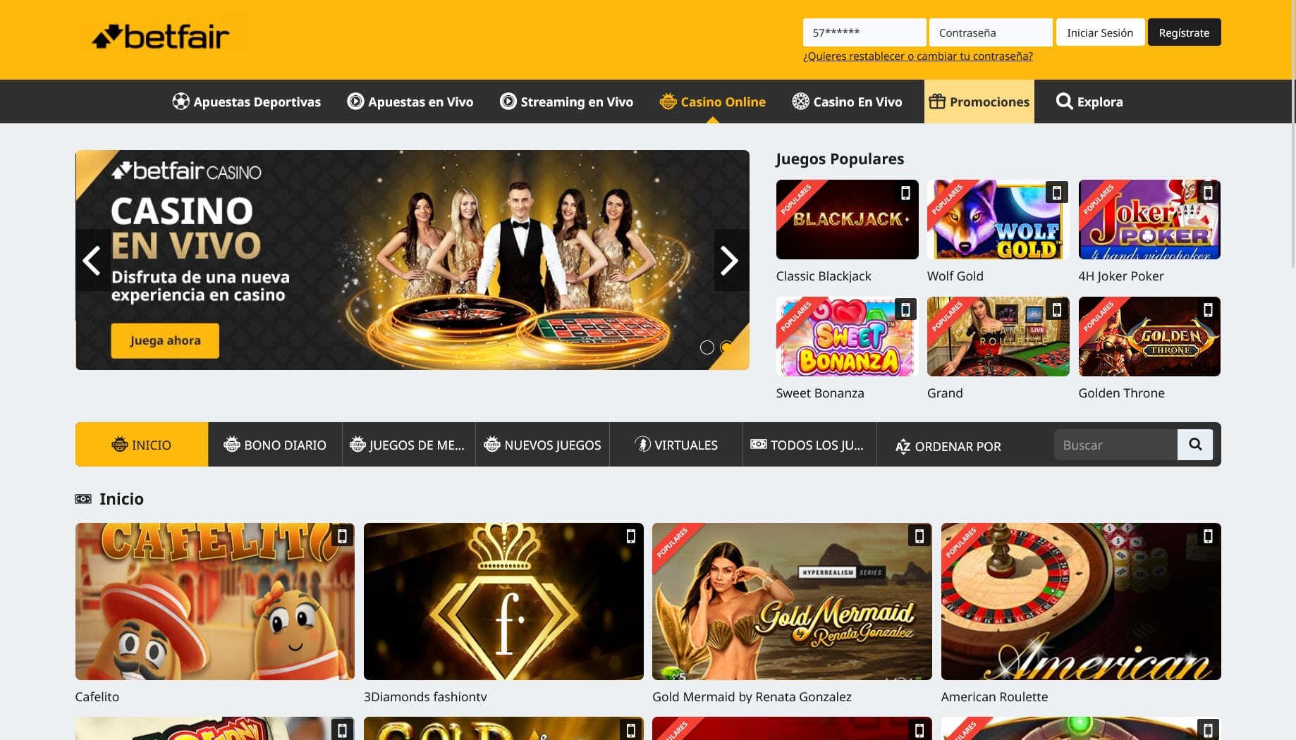 Betfair Juegos