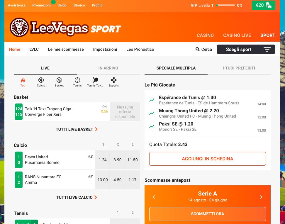 Leo Vegas Giochi