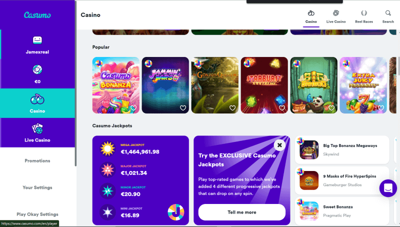 Casumo Top Games