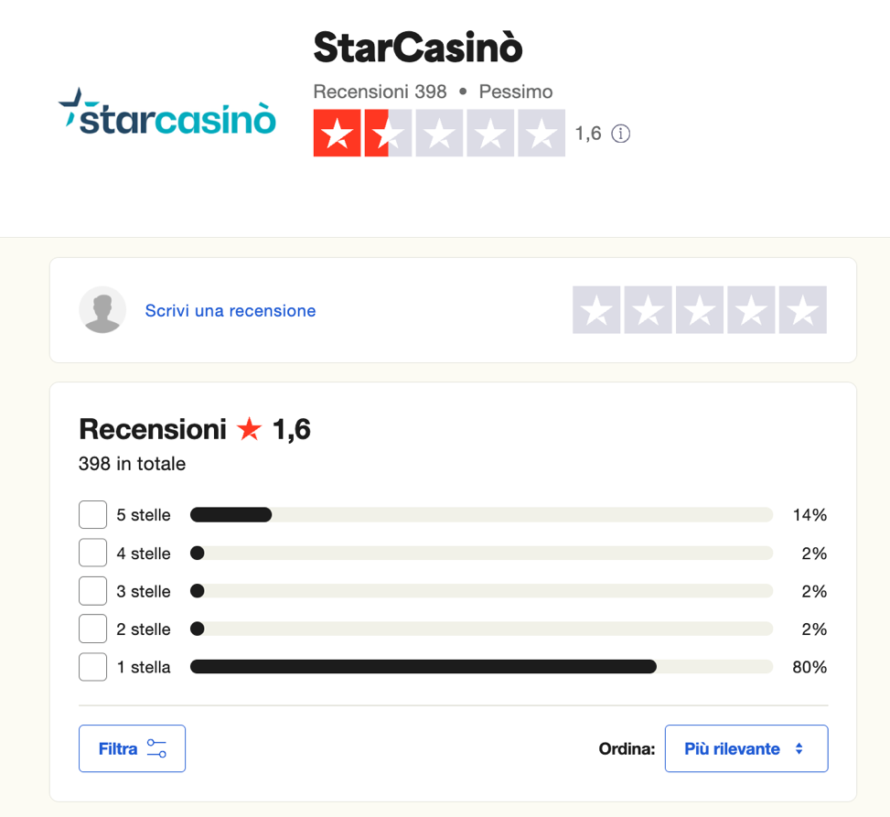 Trustpilot Rating screenshot