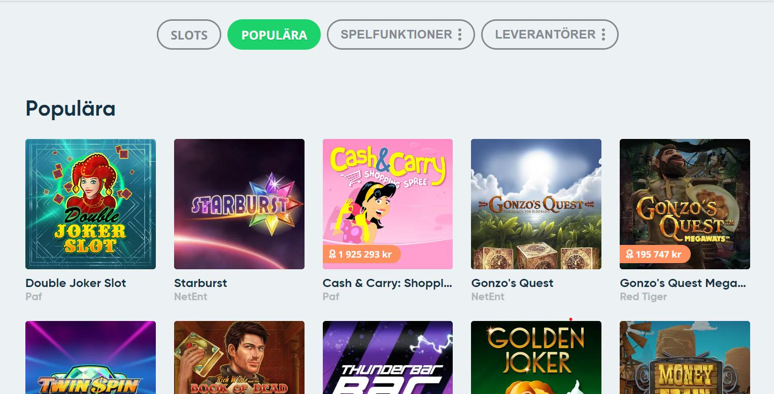 Speedy Casino Spelutbud