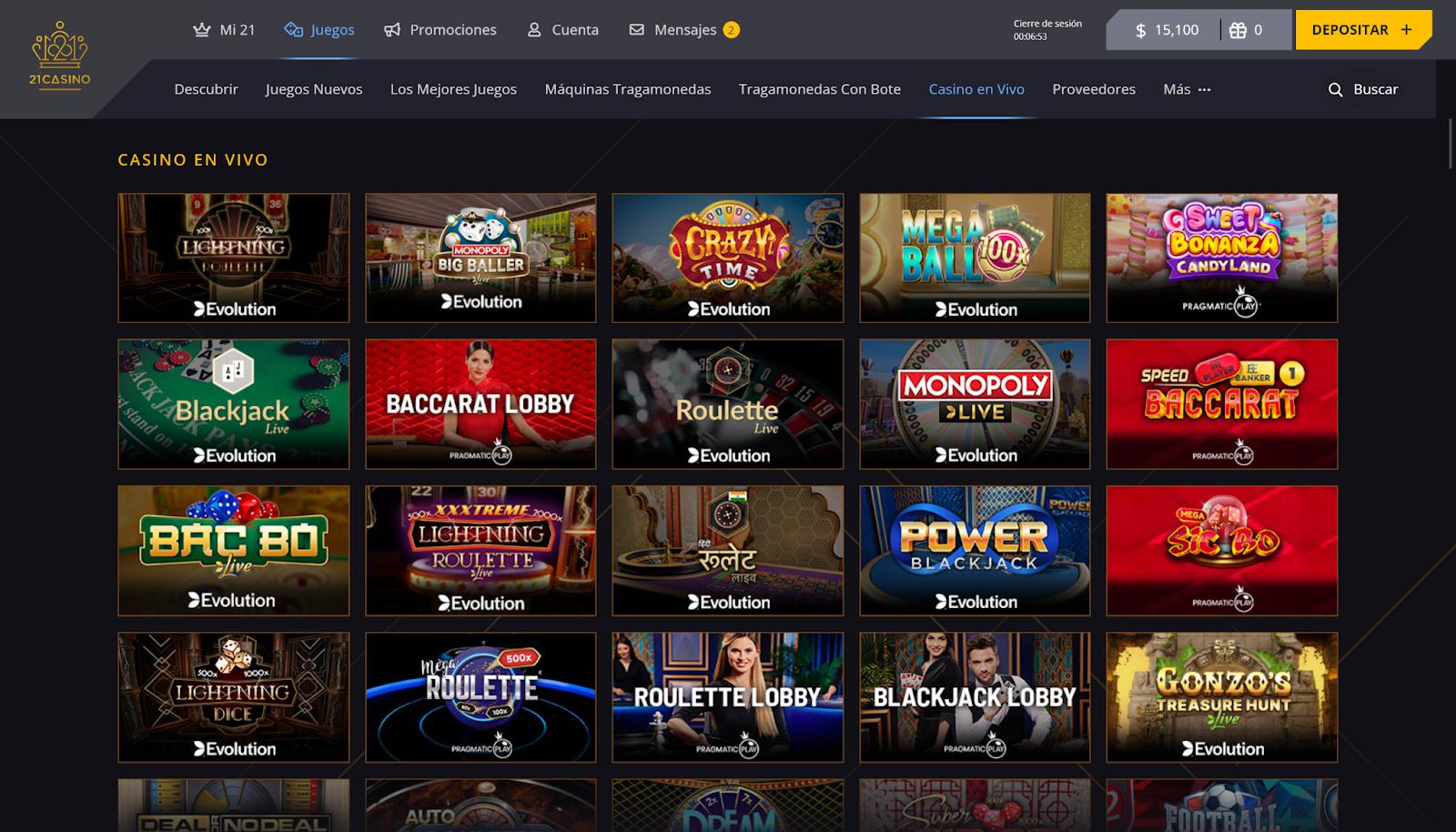 21 Casino Juegos