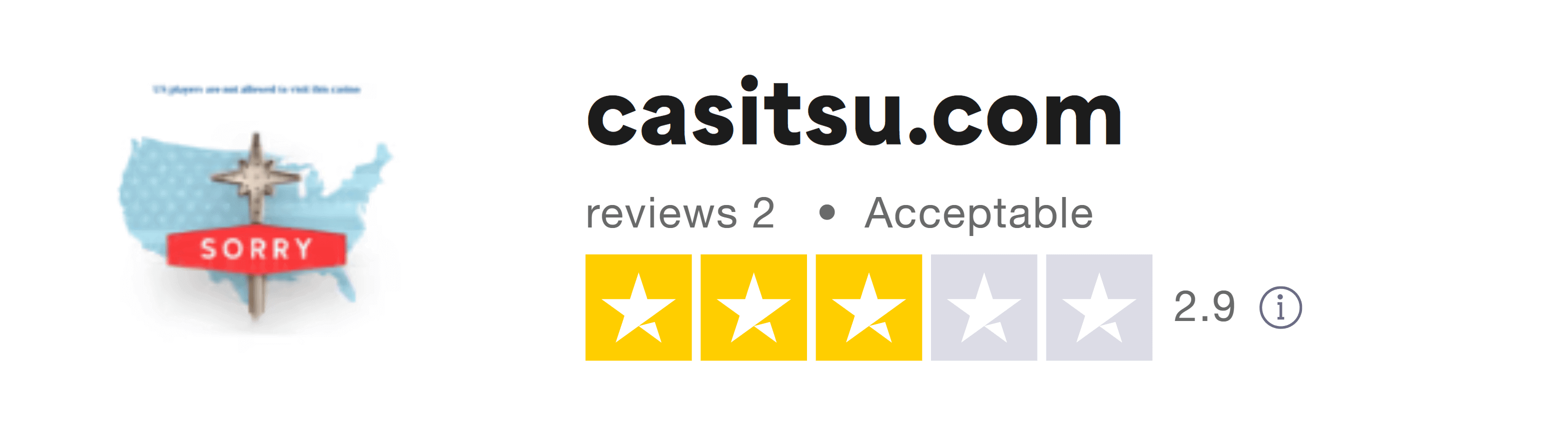 Trustpilot rating screenshot for the Casitsu