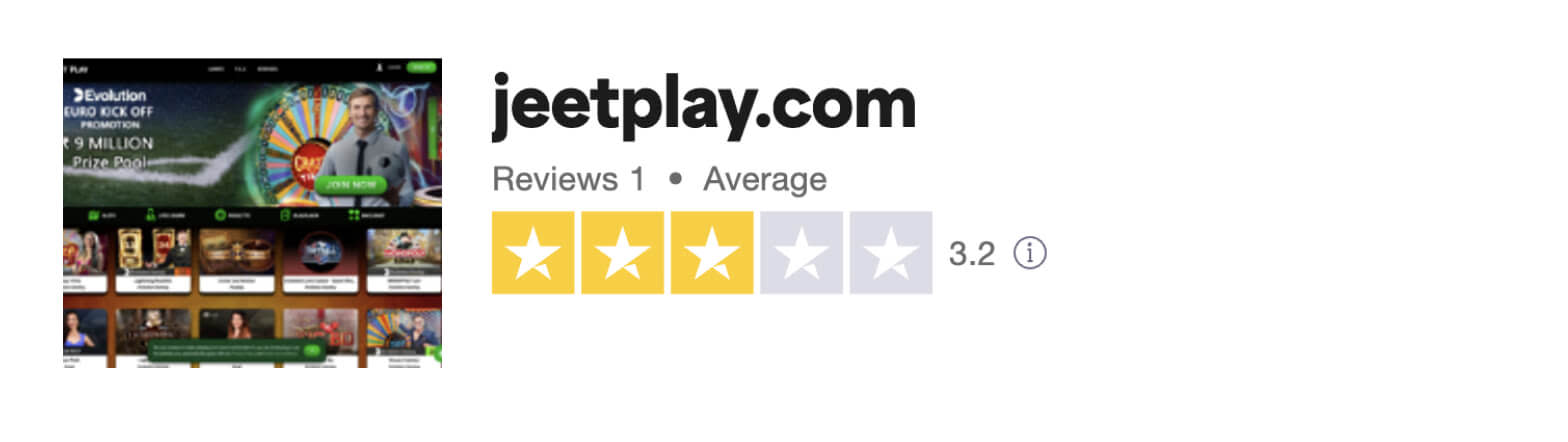 Trustpilot Jeetplay average user rating