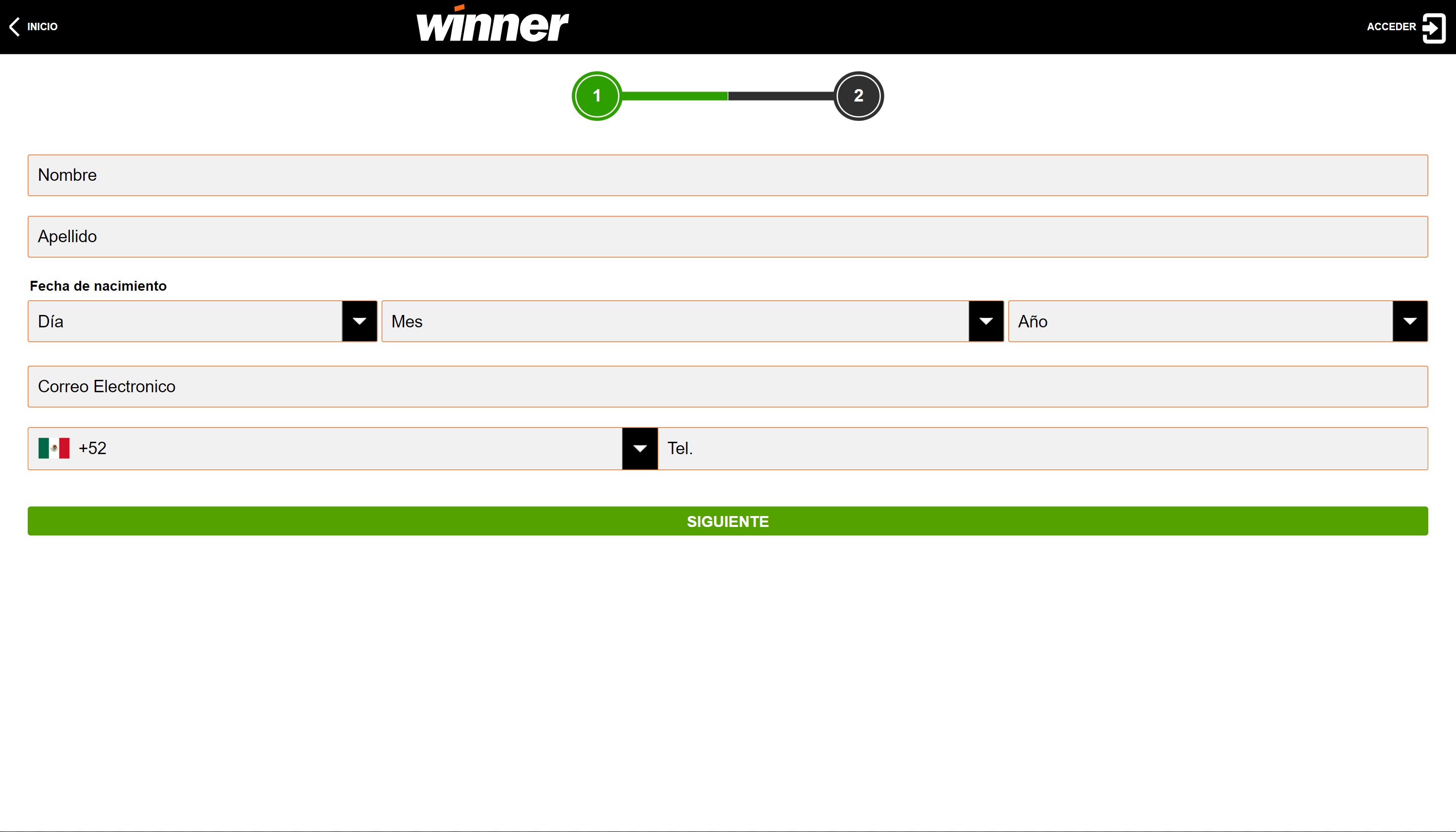 MX Winner Casino Registro