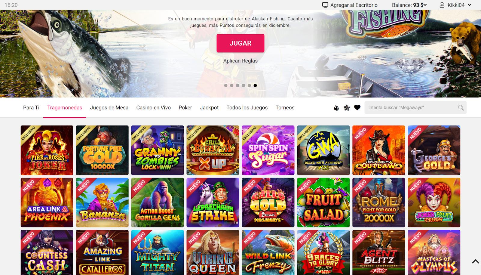 Spin Casino Juegos