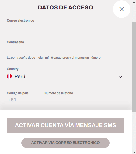  Registro en Betwarrior