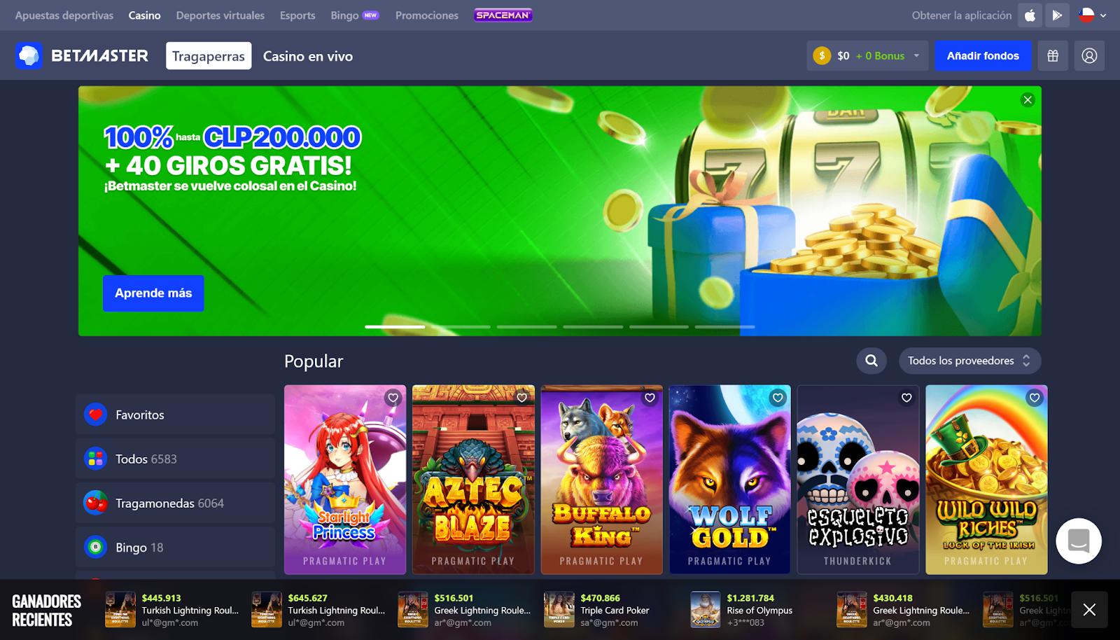 Betmaster Juegos