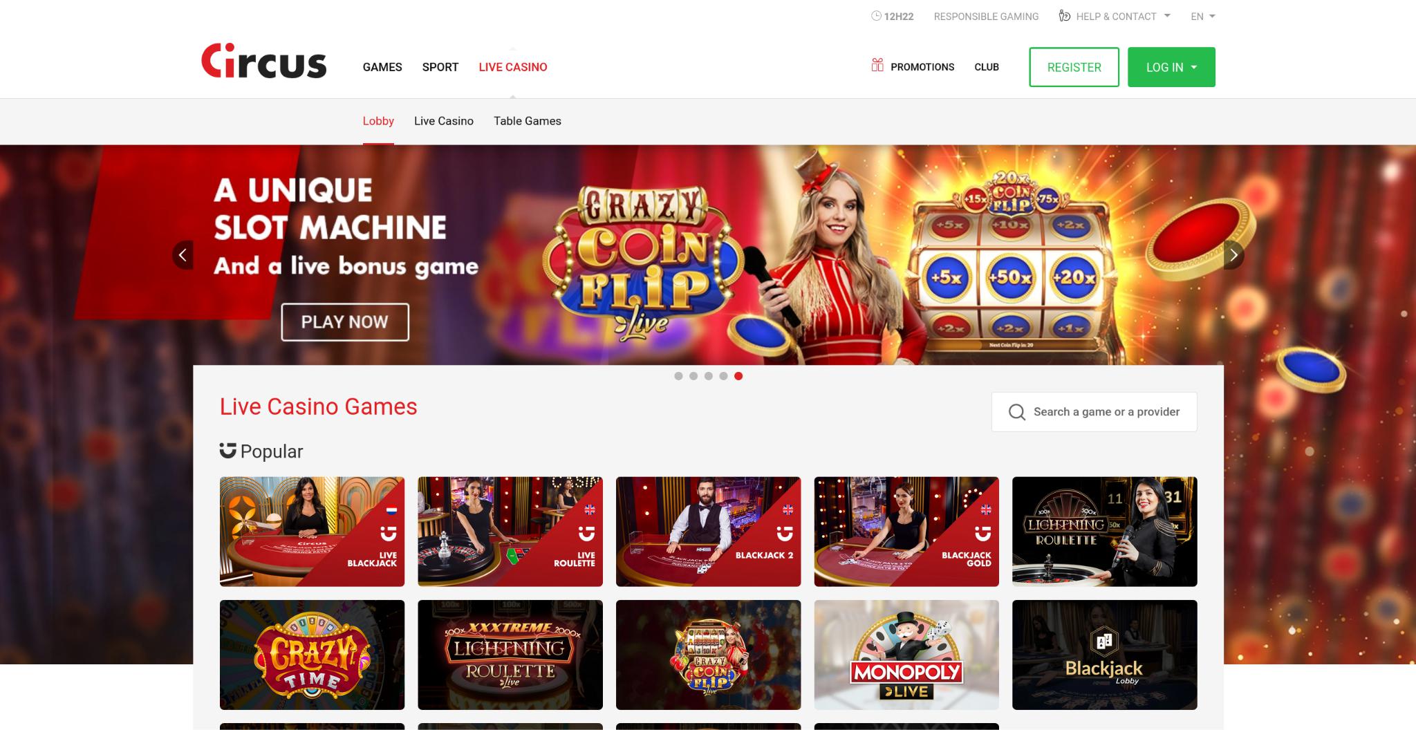 Circus Casino Lobby