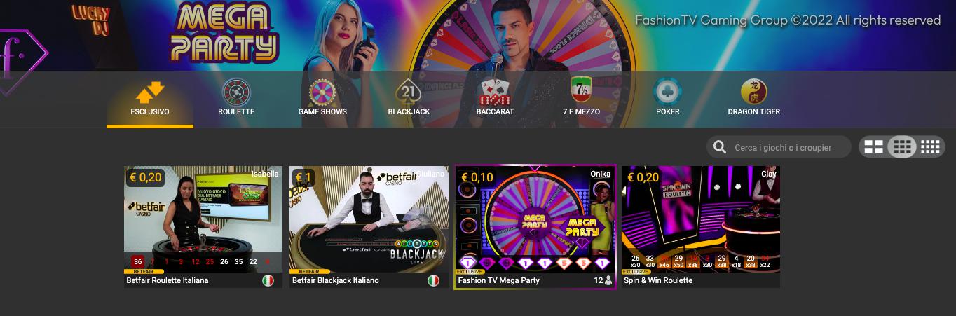 Betfair Casinò Live