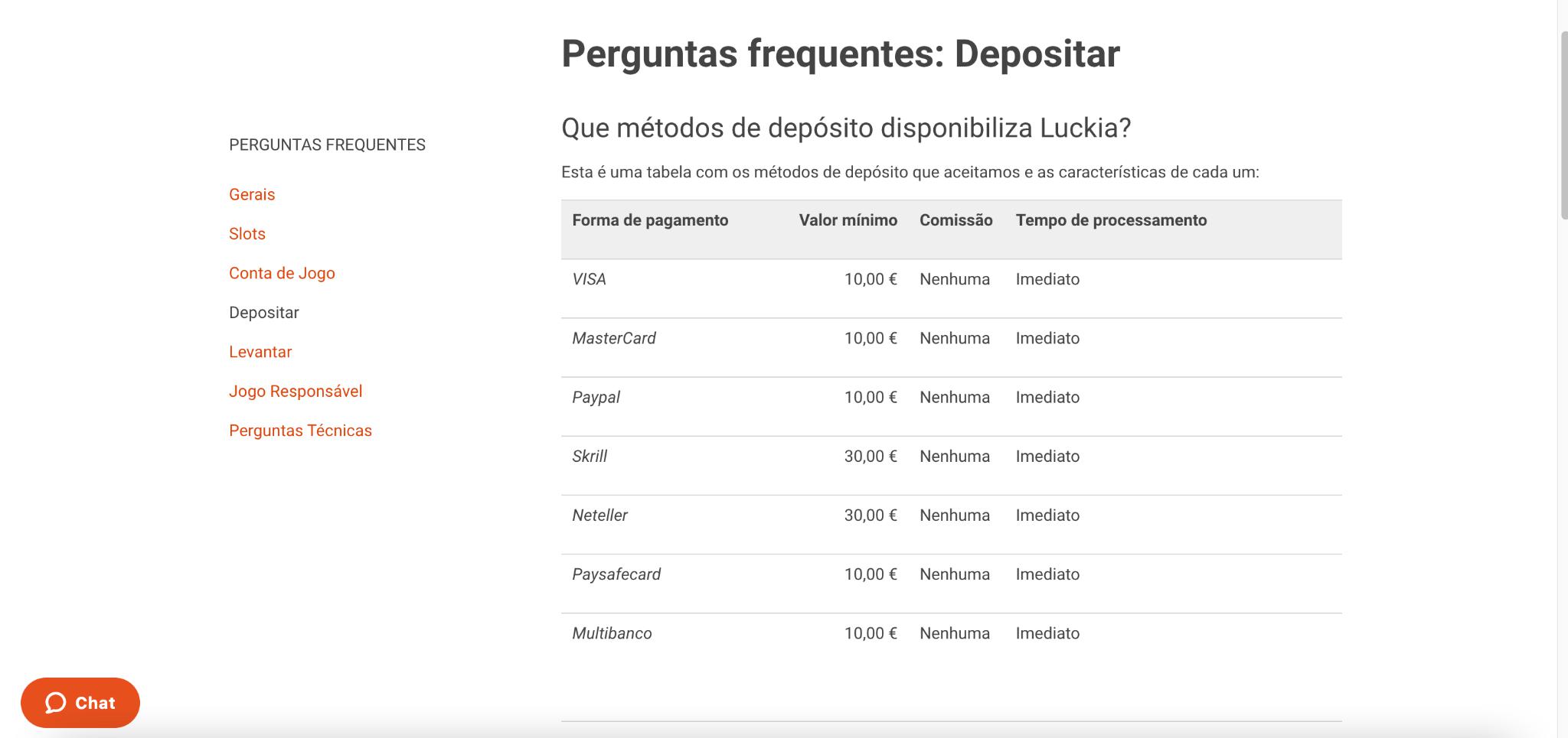 Luckia Deposit
