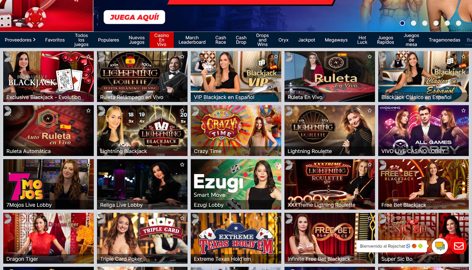 Rojabet Lobby