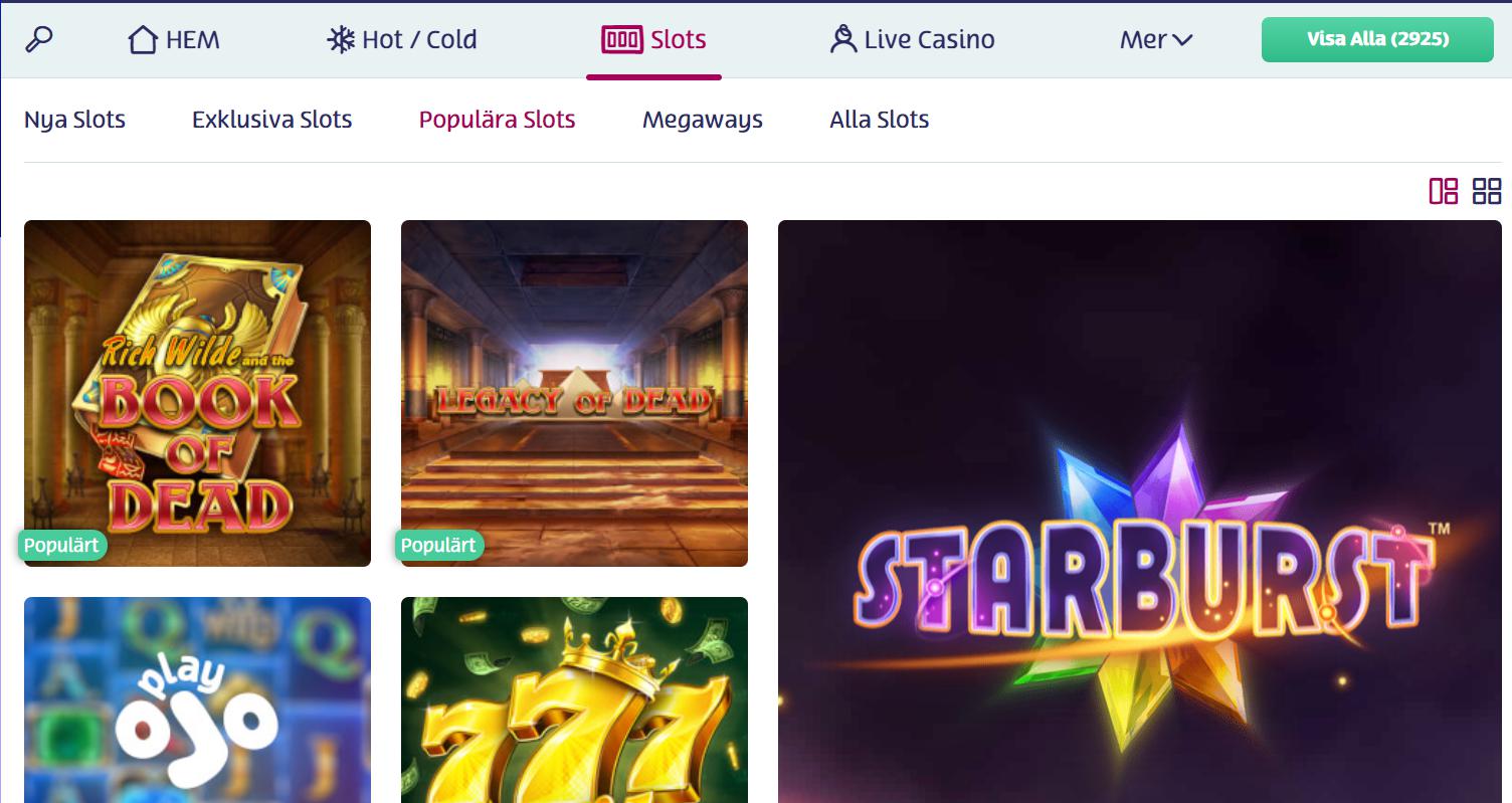 PlayOJO Spelutbud