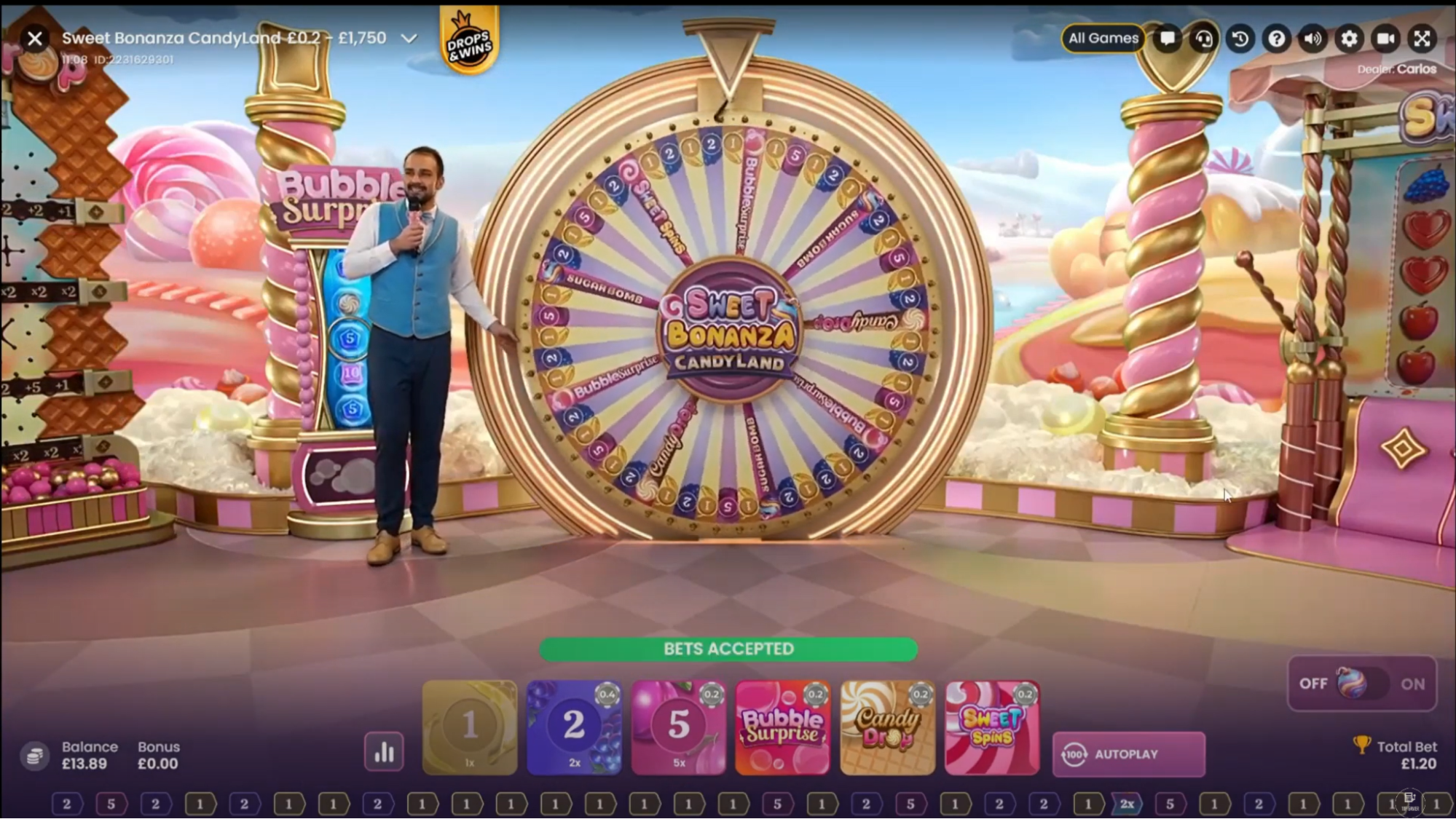 Sweet Bonanza Candyland Wheel