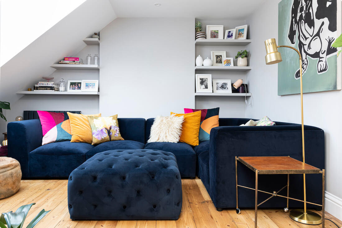 loft conversion living room pitched