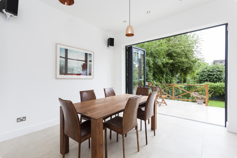 Dining room with bi-folds