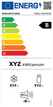 Energy efficiency label - example