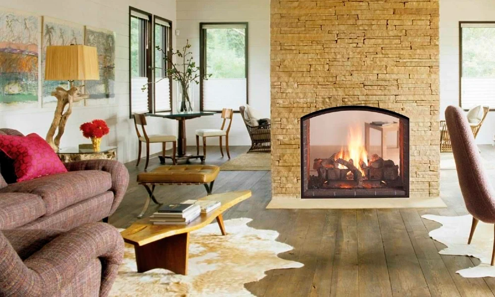 Two way fireplace