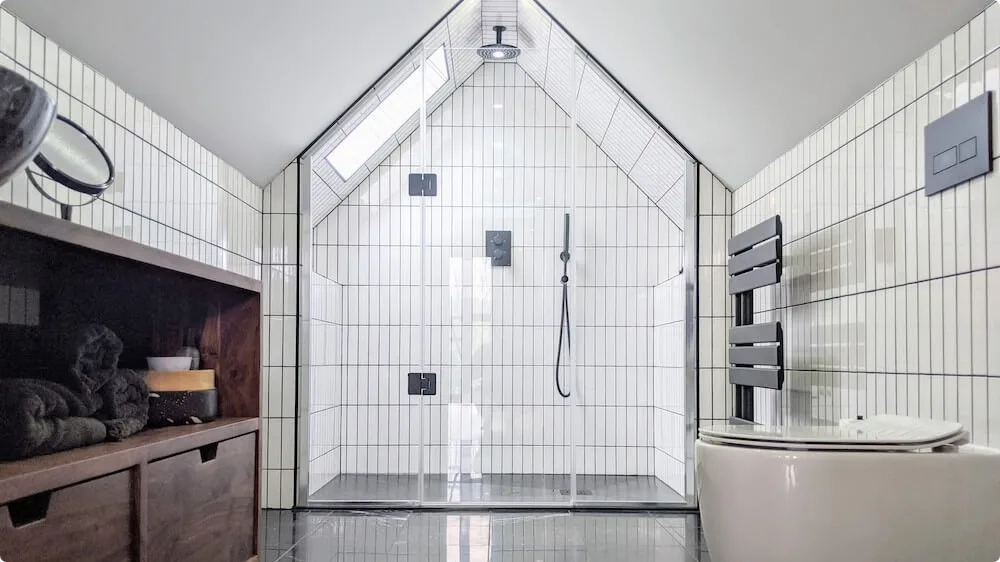 Terraced House Extension: a loft extension ensuite bathroom