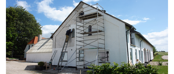 Painting home exterior