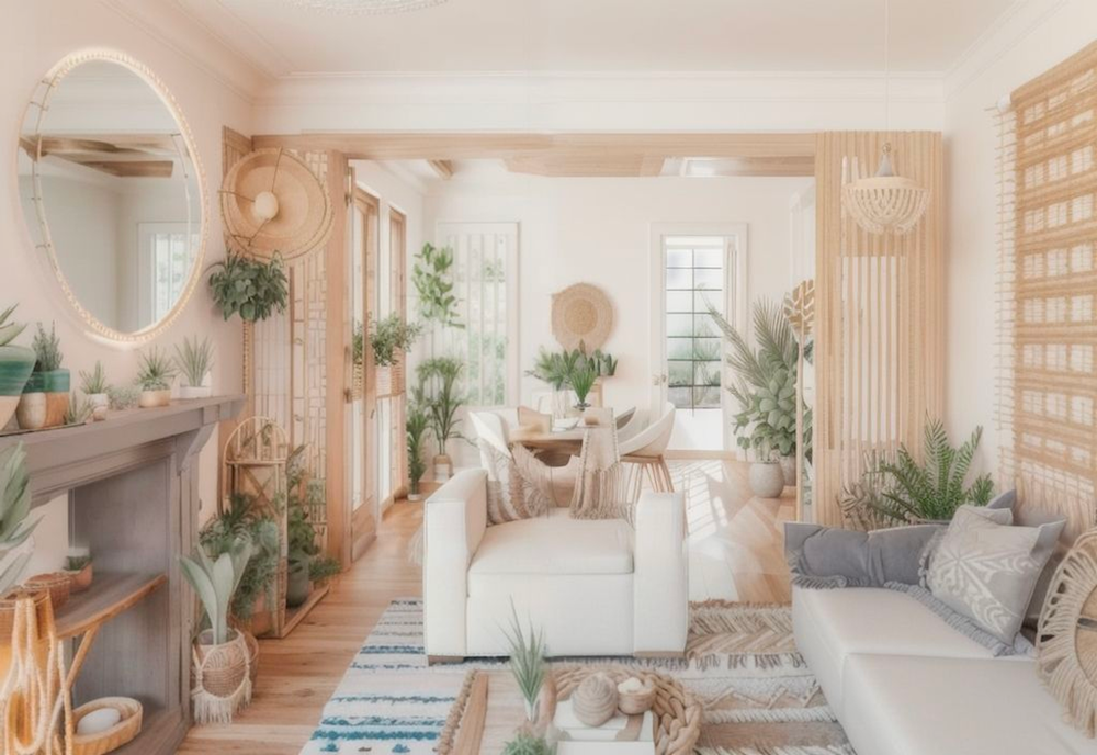 Bohemian living room design