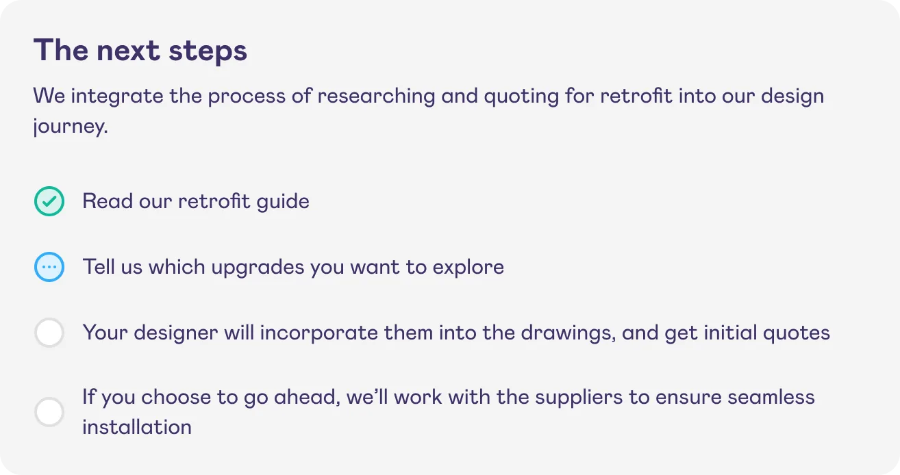 Retrofit next steps