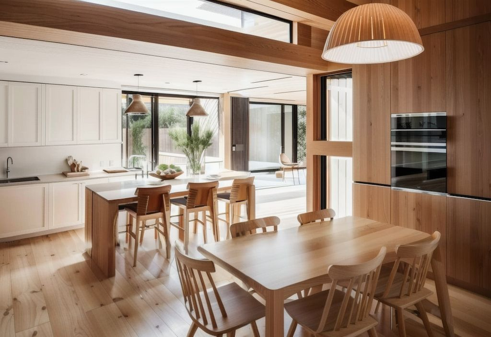 A beautiful open plan kitchen, transformed by the AI Scrapbook tool