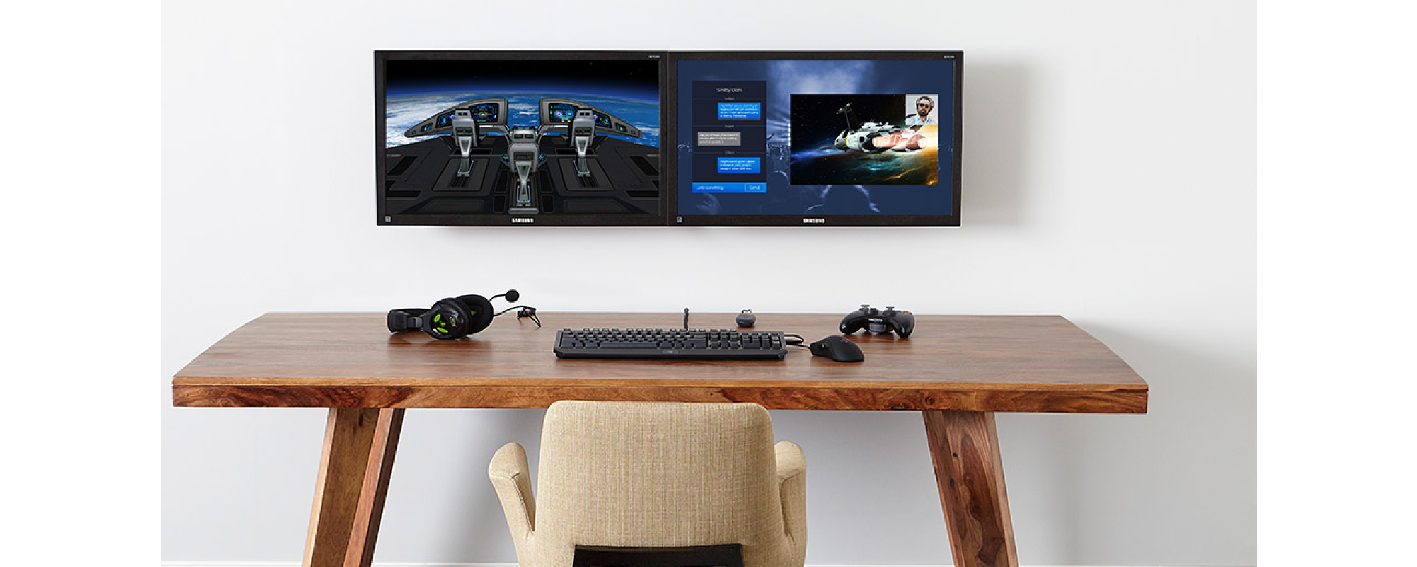 Wall mounted PC screens