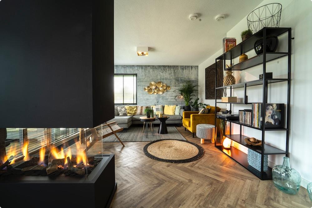 Open plan fireplace