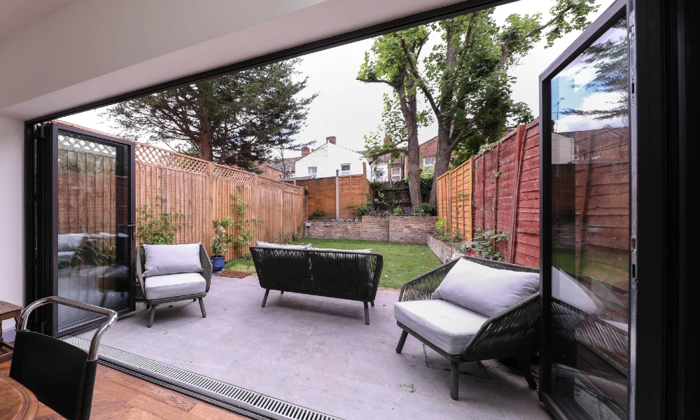 Double bifold doors