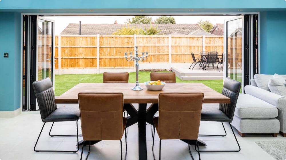 Garden room dining room in Warrington, completed in 2018