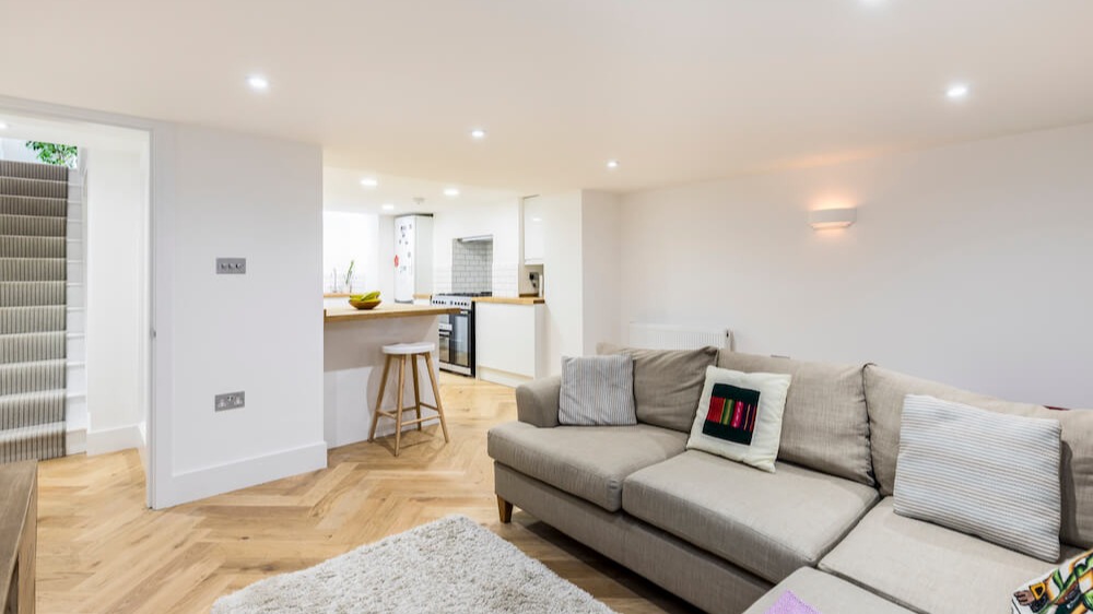 Buy to let flat in London, the living room